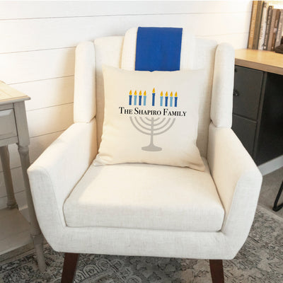 Personalized Hanukkah Throw Pillow Covers