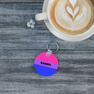Personalized LGBTQ+ Pride Flags Circle Key Chains
