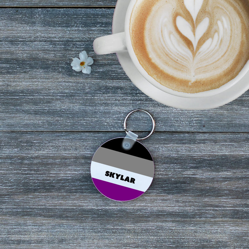 Personalized LGBTQ+ Pride Flags Circle Key Chains