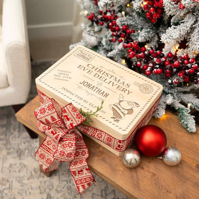 Personalized Christmas Eve Pine Wooden Boxes