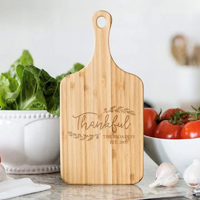 Personalized Holiday Small Handled Serving Boards