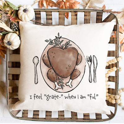 Non-Personalized Thanksgiving Throw Pillows (Insert Included)