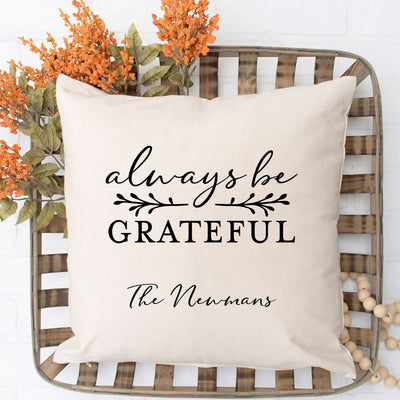 Personalized Fall Throw Pillow Covers - Happy Harvest