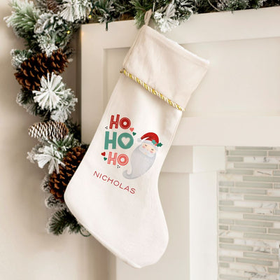 Personalized Merry and Bright Velvet-trimmed Christmas Stockings