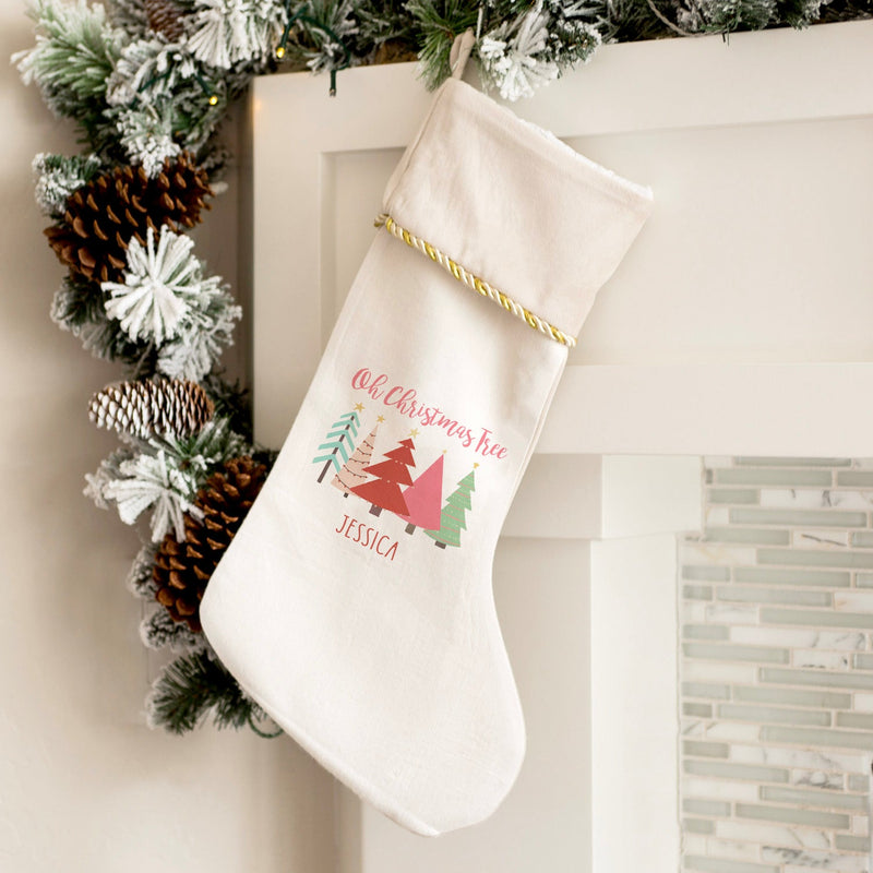Personalized Velvet-trimmed Christmas Stockings for Girls