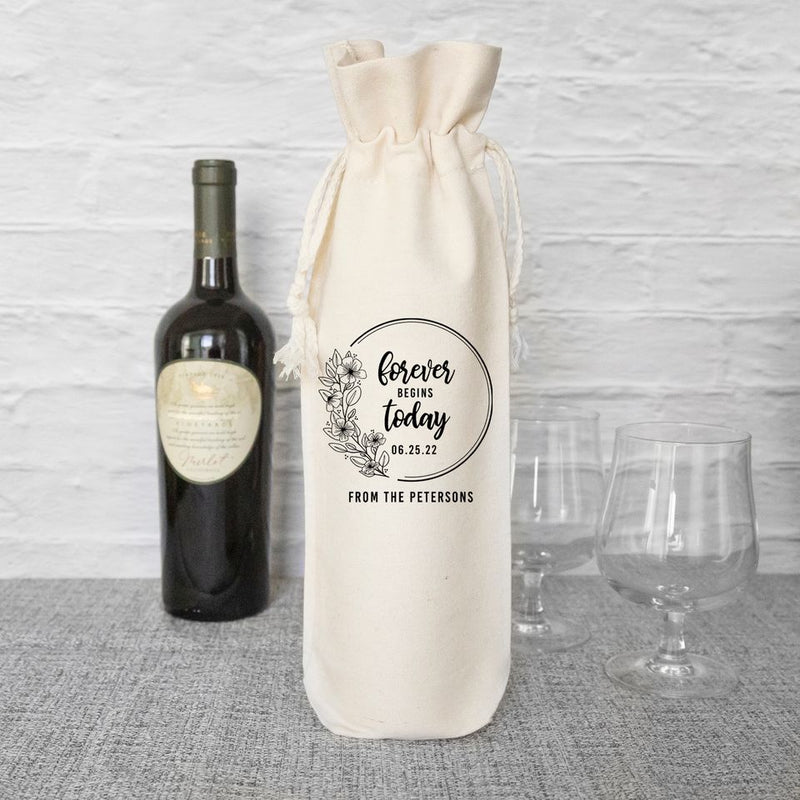 Personalized Wedding Wine Gift Bags