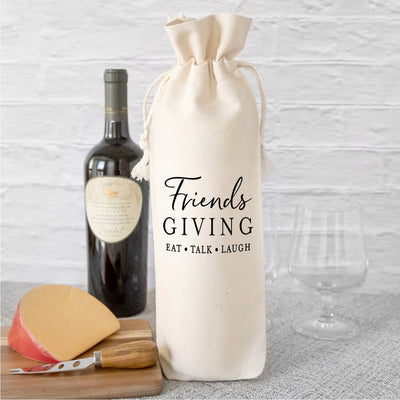 Personalized Friendsgiving Wine Gift Bags