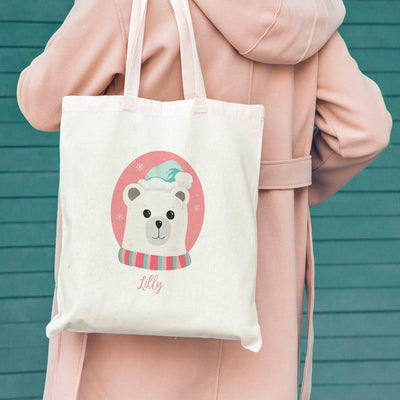 Personalized Christmas Tote Bag for Girls