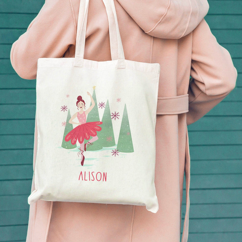 Personalized Christmas Tote Bag for Girls