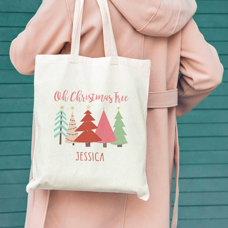 Personalized Christmas Tote Bag for Girls