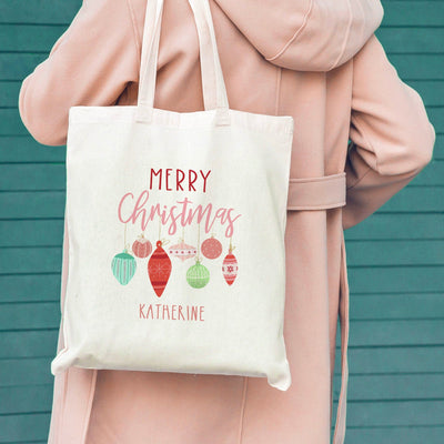 Personalized Christmas Tote Bag for Girls