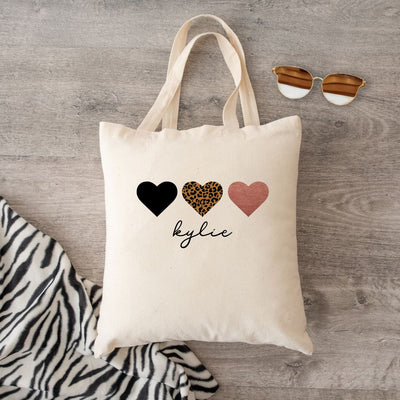 Personalized Animal Print Tote Bags