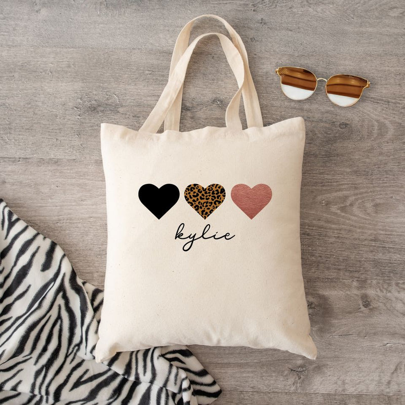 Personalized Animal Print Tote Bags
