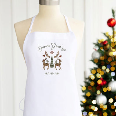 Personalized Woodland Christmas Aprons