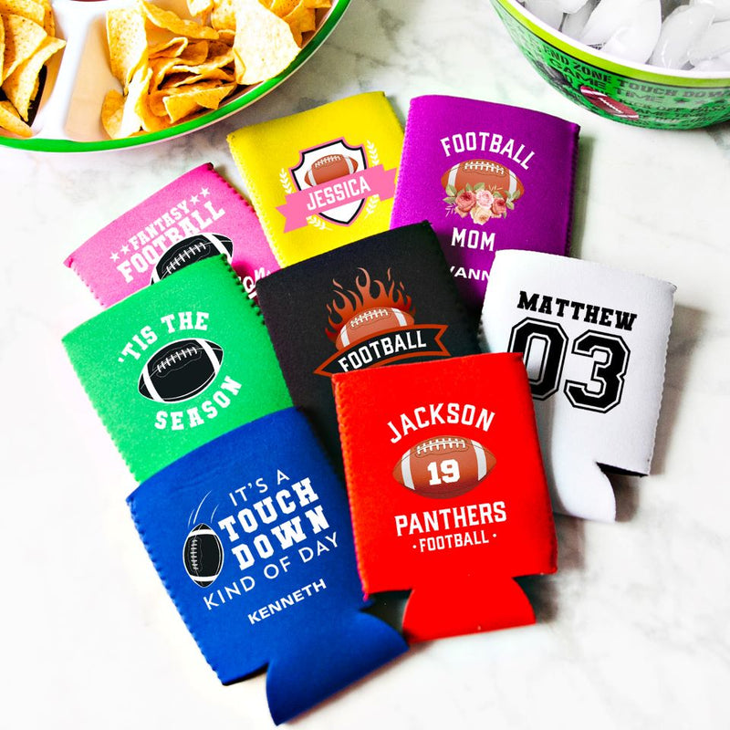 Personalized Football Koozies