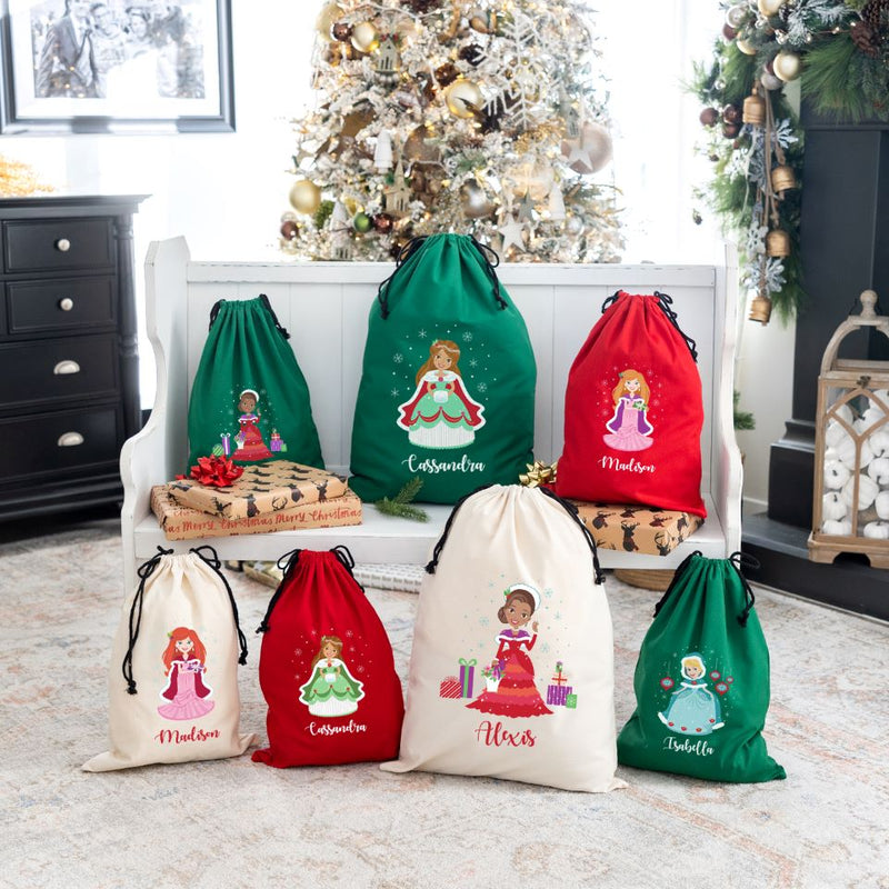 Personalized Princess Santa Bags (Cotton)