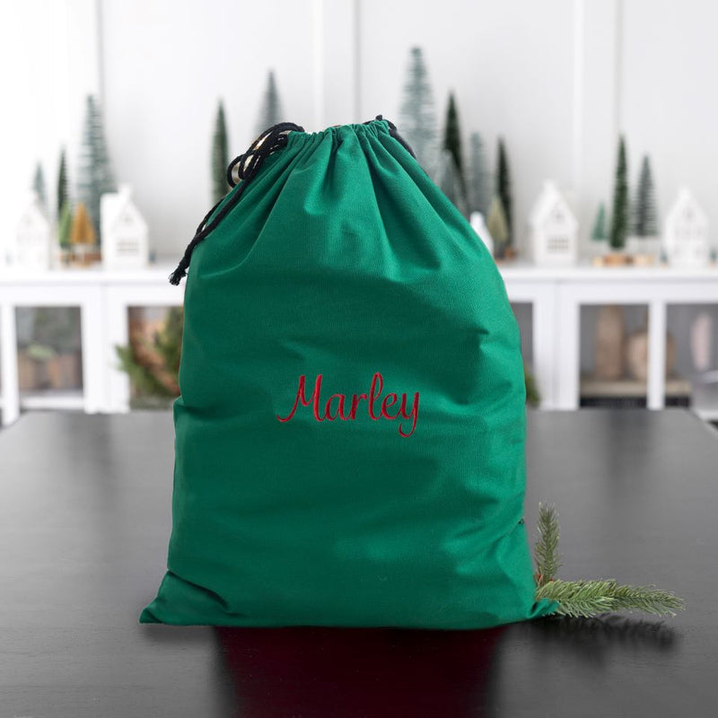Personalized Embroidered Santa Bags (Cotton)