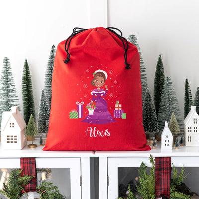 Personalized Princess Santa Bags (Cotton)