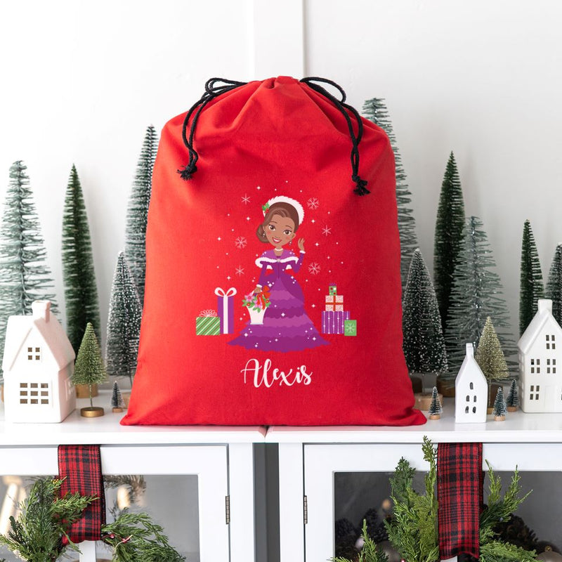 Personalized Princess Santa Bags (Cotton)