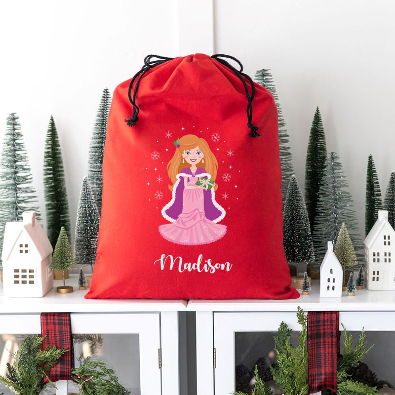 Personalized Princess Santa Bags (Cotton)