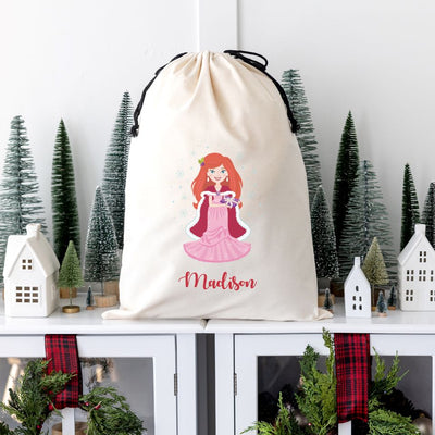 Personalized Princess Santa Bags (Cotton)