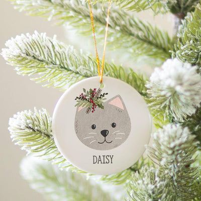 Personalized Pet Christmas Ceramic Ornament