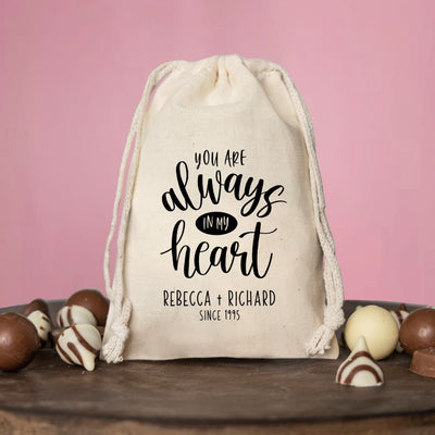 Personalized Valentine's Day Small Gift Bags - Calligraphy Designs