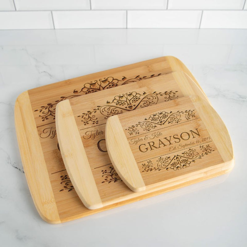 Personalized Cutting Bar Board (Rounded Edge) Bamboo
