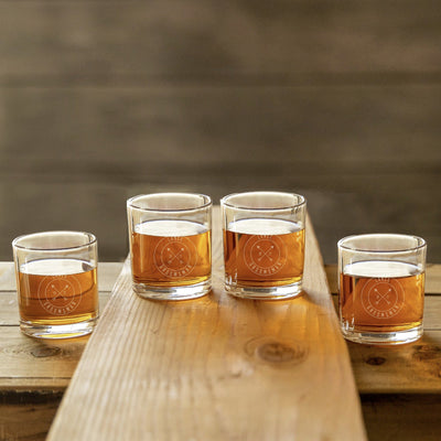 Personalized Groomsmen Lowball Glasses-5 Glasses