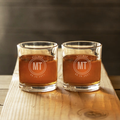 Personalized Best Man Lowball Glasses