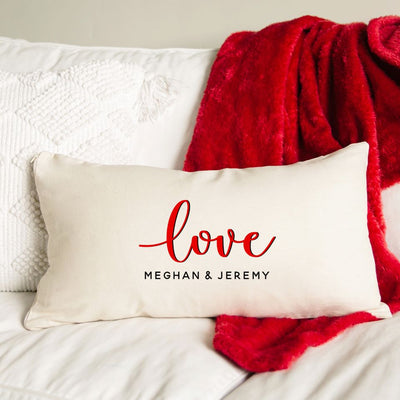 Personalized Valentine's Day Lumbar Pillow Covers