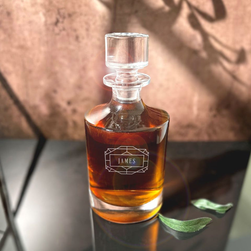 Personalized 30 oz. Glass Decanter - Modern Designs