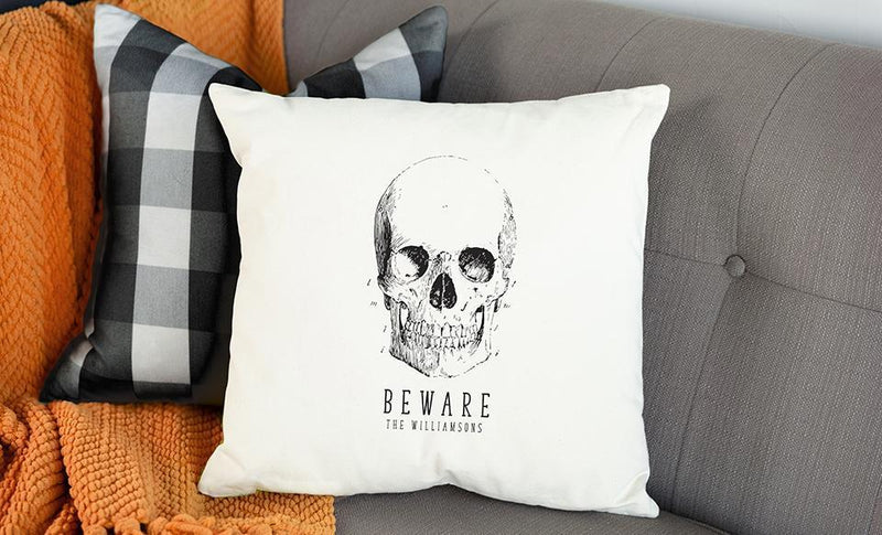 Personalized Haunted Home Throw Pillow Covers