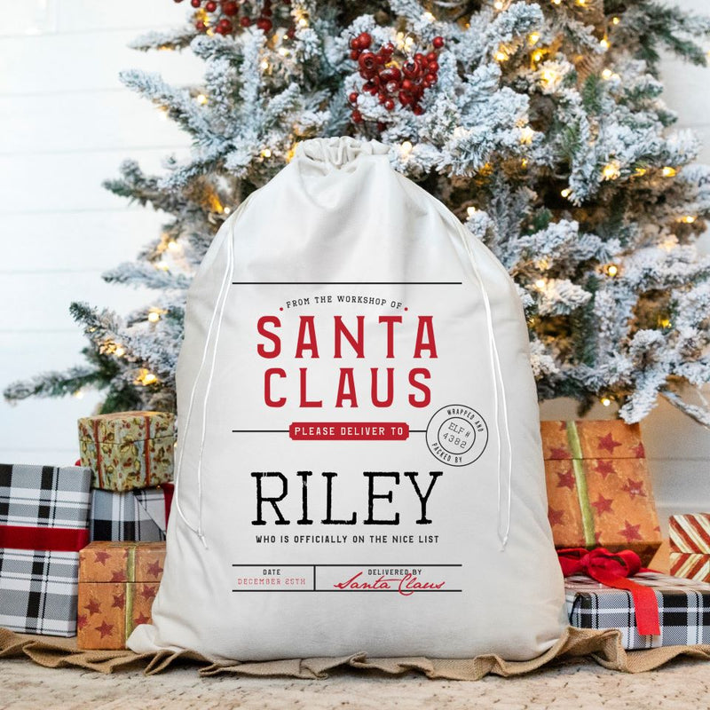 Personalized Christmas Santa Bags (Velvet)