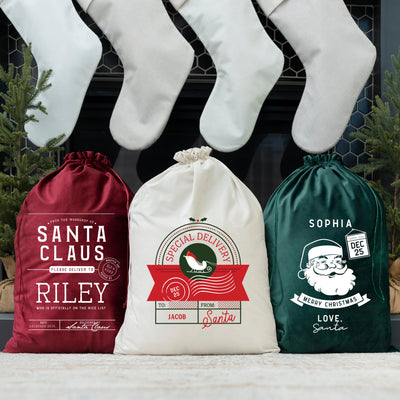 Personalized Christmas Santa Bags (Velvet)