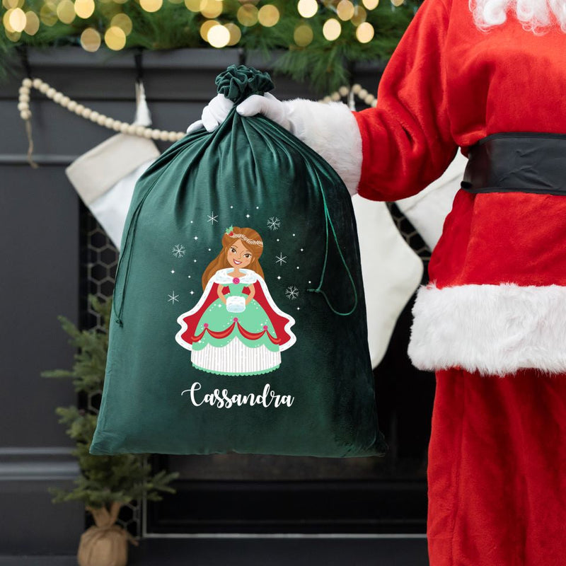 Personalized Princess Santa Bags (Velvet)