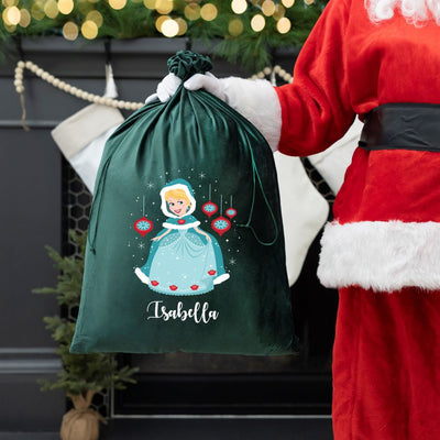 Personalized Princess Santa Bags (Velvet)