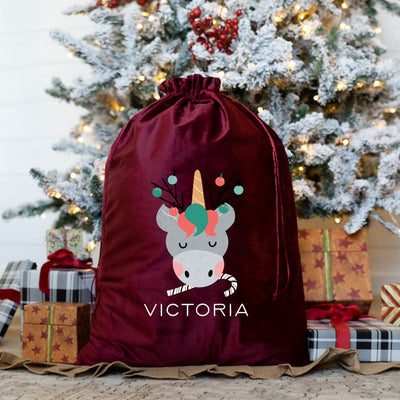 Personalized Kids' Santa Bags (Velvet)