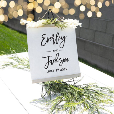 Personalized Wedding Hanging Canvas Prints (Multiple Sizes)