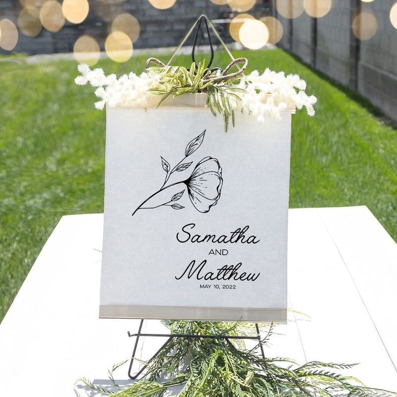 Personalized Wedding Hanging Canvas Prints (Multiple Sizes)