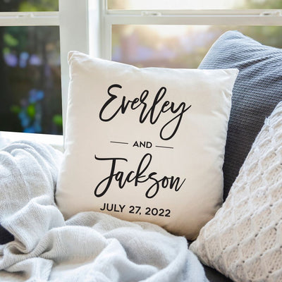 Personalized Wedding Throw Pillow Covers
