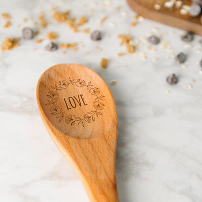 Personalized Floral Spoon and Fork Bundle