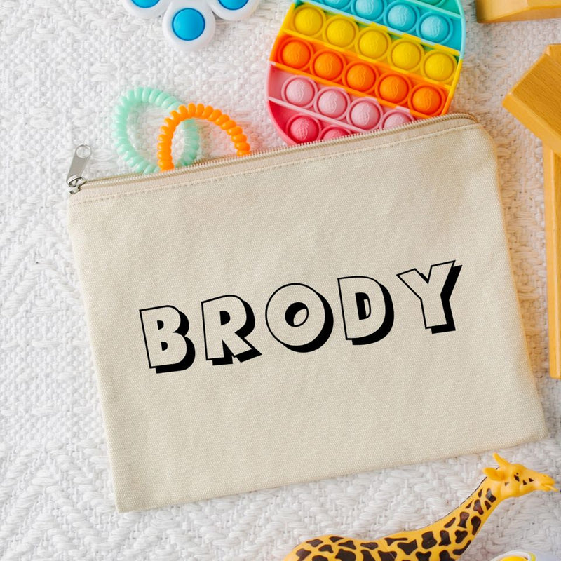 Personalized Zippered Toy Bag
