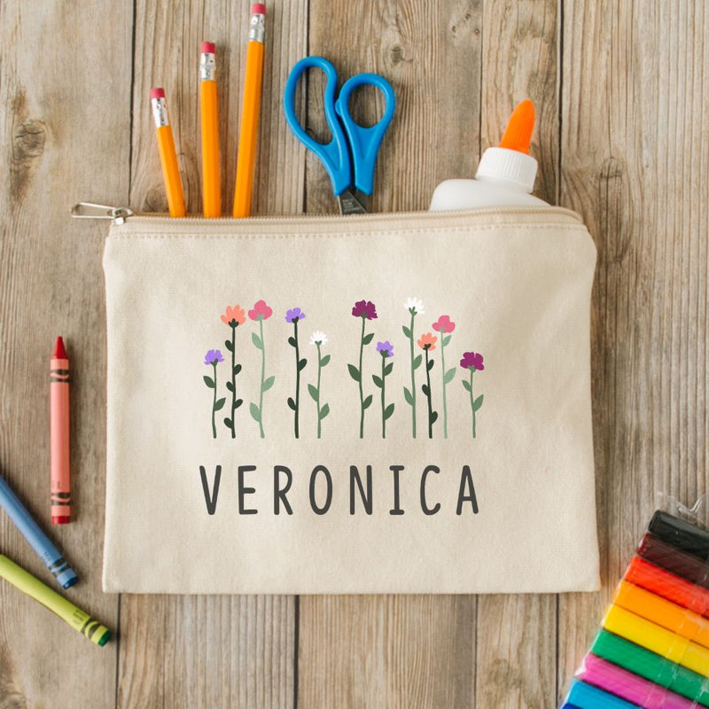 Personalized Zippered Pencil Bag