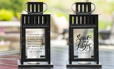 Personalized Patriotic Lanterns