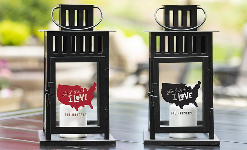 Personalized Patriotic Lanterns