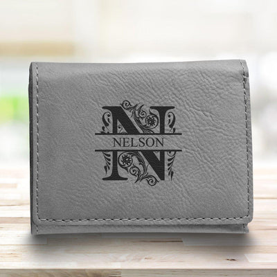 Men’s Leatherette Trifold Personalized Wallet