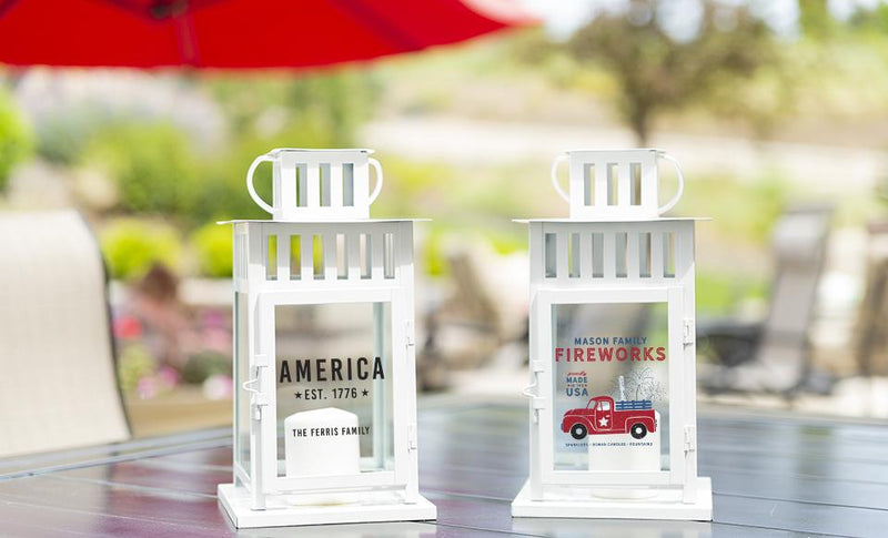 Personalized Patriotic Lanterns
