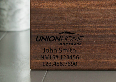 Union Home Mortgage - Personalized Beautiful Large 11x17 Mahogany Boards