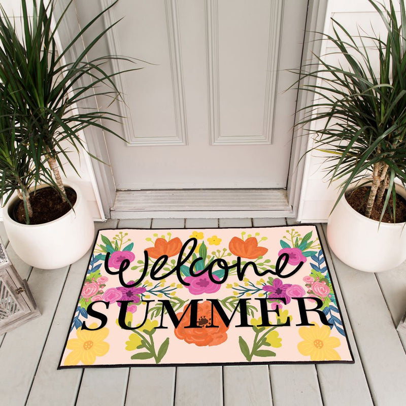 Personalized Floral Doormats